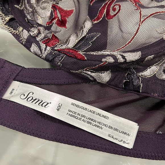 Soma sensuous lace unlined bra 40C - Picture 3 of 4